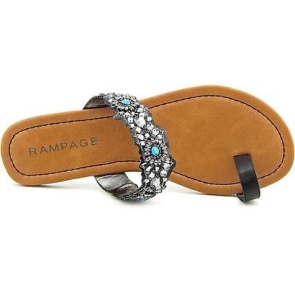 Rampage Railla Open Toe Synthetic Slides Sandal - Picture 3 of 7